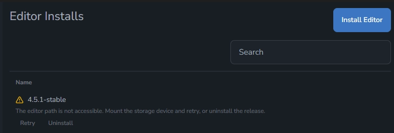 Godot Launcher Invalid Editor