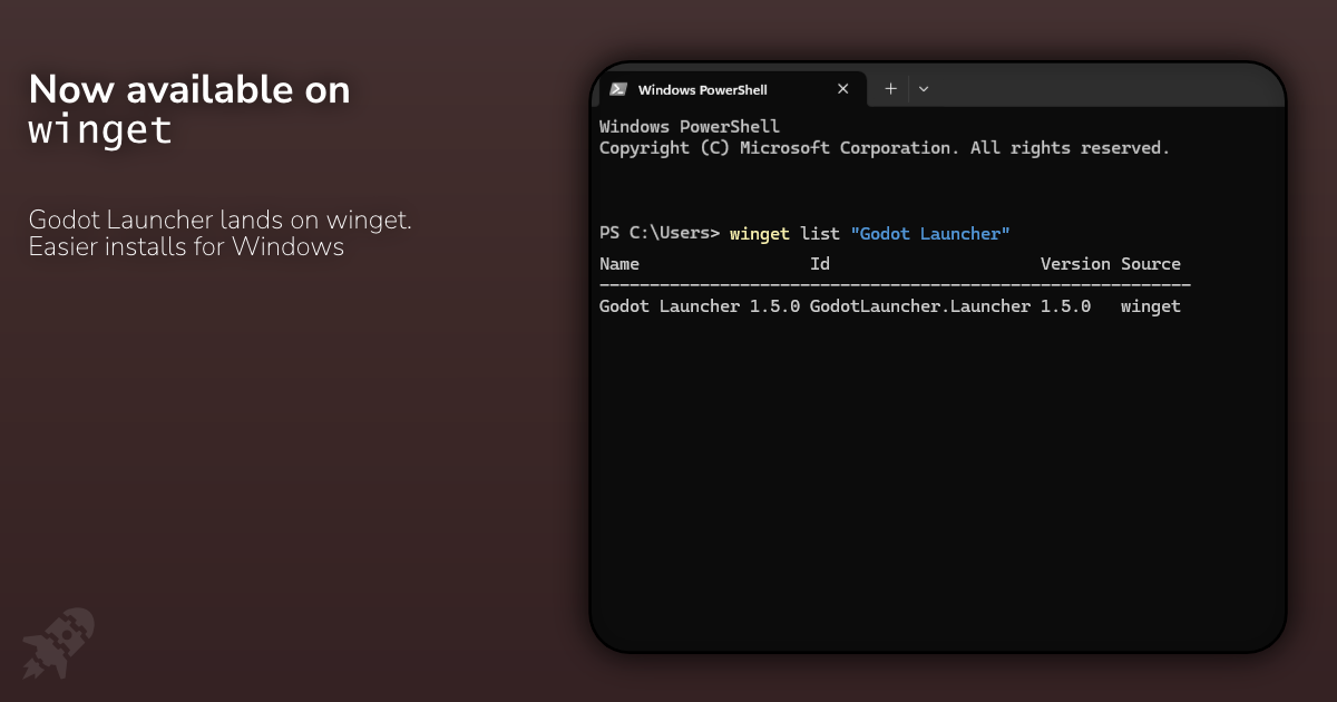 Go Launch Support Godot Launcher lands on winget - easier installs for Windows | Godot ...